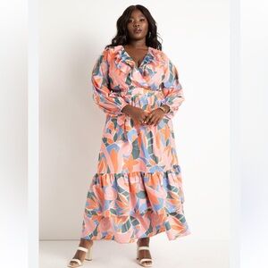 ELOQUII Size 18 Floral Maxi Dress
